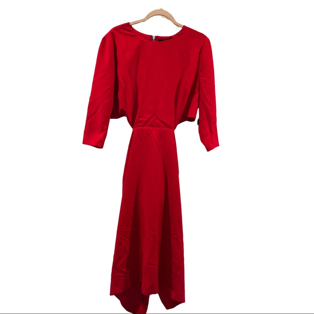 NWT Gabrielle Union NY&C Red Pencil Dress with Lower Back Cut Out Size 14
